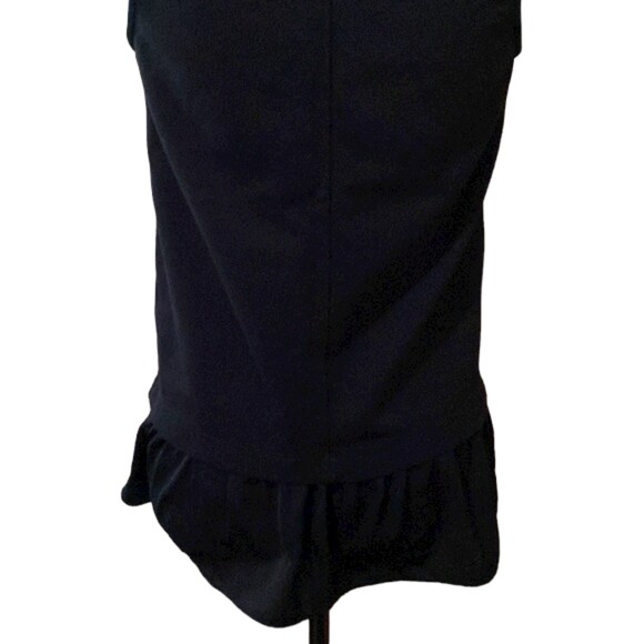 J Crew Womens Top Black Peplum Ruffle Sleeveless XS Cotton Blend Woven Career - Picture 9 of 13